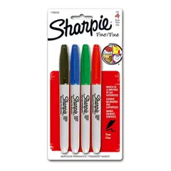 SHARPIE - Marcadores Permanente X4 Rotuladores Punta Fina