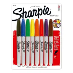 SHARPIE - Marcadores Permanente Rotuladores Punta Fina X8