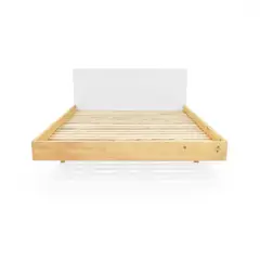 VENECIA - Cama Lanus Queen Blanco - Natural