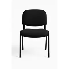 ZER - Silla interlocutora isoceles acolchada metalica recepcion - Negra