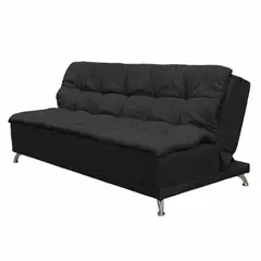 SOFA MARKET - Sofa Cama Blis 3 Puestos Tela Negro