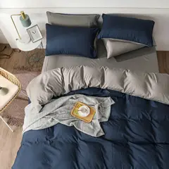 PLUMA HOME - Funda / Duvet OXX doble faz Gris-azul  - doble.