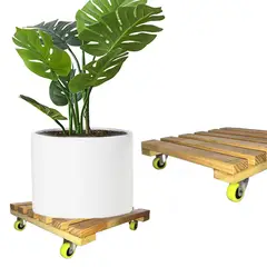 P&R APRECIOSDEREMATE - Base con Ruedas para Matera 35x35cm soporte cuadrado