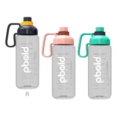 PBOLD - Botella Termo De Agua Gym Gimnasio Con Medicion Azul