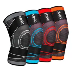 PBOLD - Par Rodillera Deportiva Compresion Entrenamiento Gym Rojo S