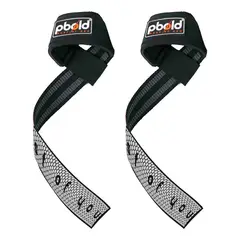PBOLD - Par Muñequeras Straps Pesas Gym Crossfit Soporte Gris