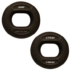 PBOLD - Hand Grip Ejercitador Mano Muñeca Dedo 80 Lb Negro