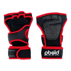 PBOLD - Guantes Gym Entrenamiento Calistenia Crossfit Rojo L