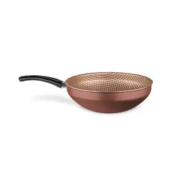 MTA - WOK FLORA N28 ANTIADHERENTE MARCA CHOCOLATE