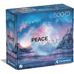 CLEMENTONI - Rompecabezas 500 Piezas Montañas Auroras Boreales