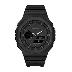 SANDA - RELOJ HOMBRE NEGRO COMPLETO 6016