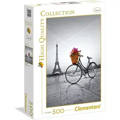 CLEMENTONI - Rompecabezas 500 Piezas Torre Eiffel Paris Bicicleta Puzzle