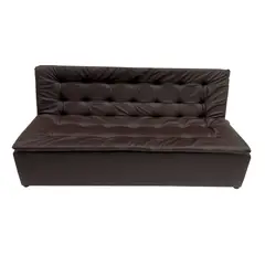 SOFA MARKET - Sofa Cama Lego 3 Puestos Ecocuero Cafe