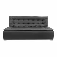 SOFA MARKET - Sofa Cama Lego 3 Puestos Ecocuero Negro