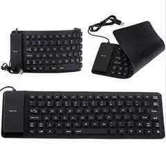 DANKI - Teclado Usb Silicona Flexible Portátil Enrollable Sin Numérico