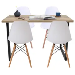 EKONOMODO COLOMBIA - Comedor industry + 4 sillas eames Blancas