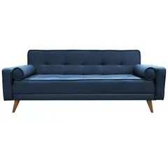 SOFA MARKET - Sofa Cama Extra 3 Puestos Tela Azul