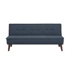 SOFA MARKET - Sofa Cama Otto 3 Puestos Tela Azul