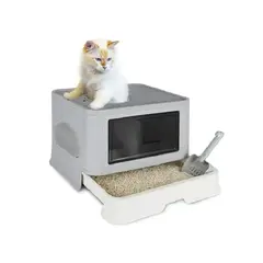 GENERICO - Arenero para gato con tapa plegable