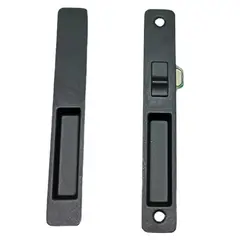 GENERICO - Cerradura De Impacto Sencilla Doble Para Ventana Corrediza Negro