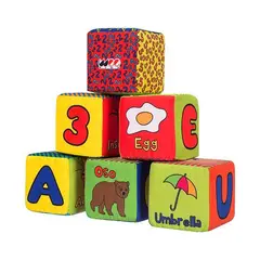 JUGANDO Y EDUCANDO - Juguete Bebe Cubos Didácticos Colores Letras Números Espuma