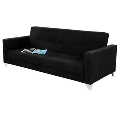 SOFA MARKET - Sofa Cama Duke 3 Puestos Tela Negro