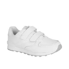 THROWING - Tenis colegial - escolar Deportivo Unisex decimo velcro 23 Blanco