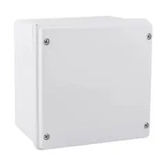 ZER - CAJA PLASTICA 15X15X10 PESADA CUADRADA BLANCA RESISTENTE