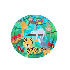 JUGANDO Y EDUCANDO - Tapete De Juego Para Bebe Animales La Selva Niños Sensorial