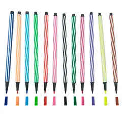 POINTER - Plumones Marcadores Punta Fina X 12 Colores Intensos