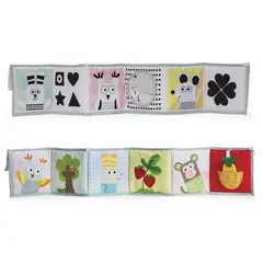 JUGANDO Y EDUCANDO - Libro Sensorial En Tela Estimulación Para Bebe