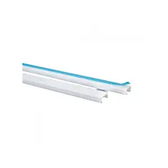 ZER - CANALETA PLASTICA BLANCA CON ADESIVO CINTA AZUL 20X12