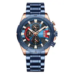 CURREN - RELOJ 8401 AZUL ACERO MIX