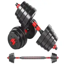 CMARKET - Kit Pesas Mancuernas Barra Expansible Termoforrado 20 Kgs.