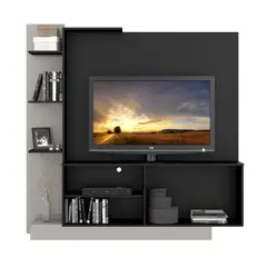 ZER - Centro de Entretenimiento Colón TV 55 Mueble Sala Moderno con Puertas y Repisas
