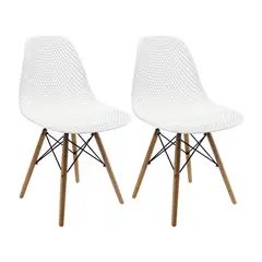 BOXBIT - Kit x2 Sillas Colmeia Blanca