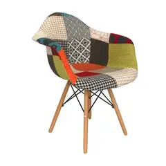BOXBIT - Silla DKR Tipo Eames con brazos Patchwork
