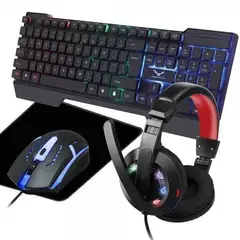 ZER - COMBO GAMER DIADEMA TECLADO PAD MOUSE Y MOUSE WESDAR
