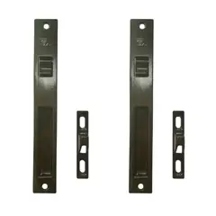 GENERICO - Cerradura Chapa Sencilla Para Ventana Corrediza Bronce x2 Unidades