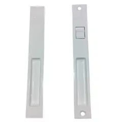 GENERICO - Cerradura Sencilla Doble Para Ventanas Corredizas Color Blanco x2 Und