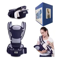 LANZURY IMPORTACIONES - Cargador Canguro Ergonomico Asiento Para Bebe - Azul Oscuro-