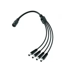 ZER - FUENTE CABLE DE PODER PULPO 1X4 ADAPTADOR NEGRO.