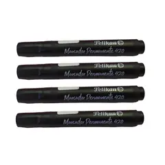 PELIKAN - Marcador Permanente Marker 420 Negro X4 Und