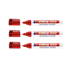 EDDING - Marcador Permanente P/Fina Recarg. Rojo E-400 X3 Und
