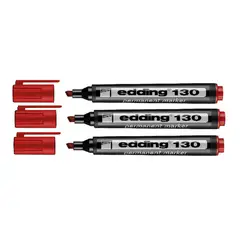 EDDING - Marcador Permanente Rojo E-130 X3 Und