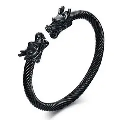 DAYOSHOP - Pulsera Dragòn Acero Inoxidable Ajustable Estuche_.