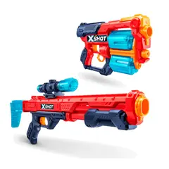 X SHOT - Set X 2 Lanza Dardos X 16 Dardos Hawk Eye+ Xcess