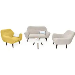 ROCA - Sala Lincoln en Tela con Mesa de Centro Charlotte