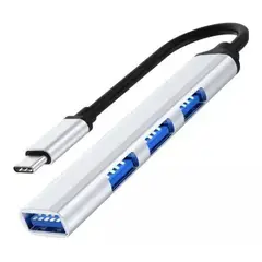 SISDATA - Hub Multiplicador Usb C 4 Puertos Usb 3.0 Extensión Adapter