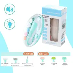 GENERICO - Lima de uñas eléctrica para recién nacidos y niños - AZUL